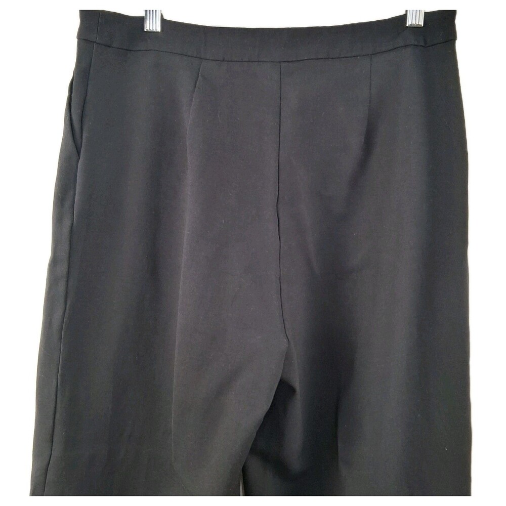 Reformation Wide Leg Ankle Pants Size 10 Black Tailored Minimalist USA Made - Picture 6 of 14